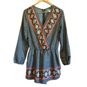 Buttons Shorts Romper Size Medium Boho